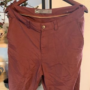 REI Pants Hiking Maroon Zippered Pockets Outdoor